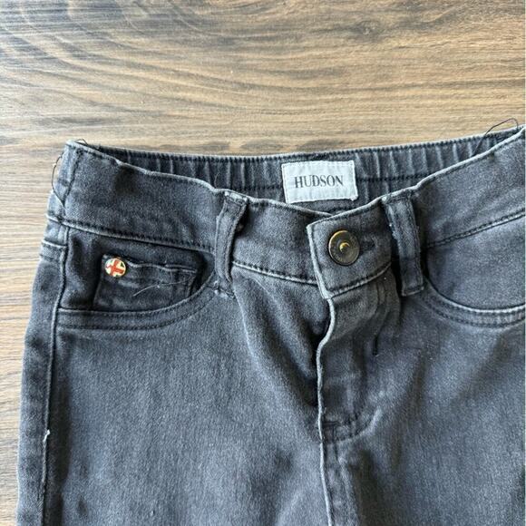 Hudson Black Skinny Distressed Hem Jeans sz 4 - Picture 2 of 4